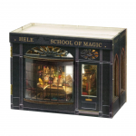 Puidust Mini DIY Nukumaja Komplekt Valmistamiseks Ja Kokkupanekuks Tuba M&auml;nguasjad Kodu Magamistoa Dekoratsioonid M&ouml;&ouml;bliga Nukumaja must