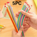 5pcs/lot random Creative stationery folding, constant bending, soft pencils, deformed pencils, elementary school gifts, prizes