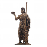 Kreeka Asklepiose kuju Kreeka meditsiinijumal Vaik K&auml;sitsi maalitud Miniatuurne Figuur Kodu Kontori Laua Kaunistus Kingitus pronksi
