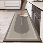 Libisemiskindel diatomiitk&ouml;&ouml;gimattide komplekt - Mustust h&uuml;lgav, Lihtsalt hooldatav, Imav, Kaheosaline jalamatt 50x150cm