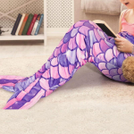 T&uuml;druku Merineitsi Magamiskott Flanell Pehme Pidžaama Merineitsi Kost&uuml;&uuml;m Rollim&auml;ng S&uuml;nnip&auml;evakingitus V&auml;ljas Telkimine Kaasaskantav Magamiskott 120 x 52cm roosa roheline v&auml;rv