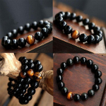 Meeste naiste ehted Ahhaat Tiger Eye Beads K&auml;ev&otilde;ru Uus Saabumine 8 mm