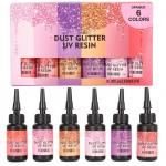 6 tk v&auml;rviline UV-vaik 10 ml iga pliiatsi kujuga kiiresti k&otilde;venev alumiiniumfooliumist tihenduv UV-liim isetegemise ehete jaoks Red Series