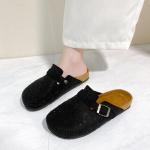 Moodsad naiste kinnise ninaga korgist klotskingad Suve uued madalad sandaalid naistele V&auml;lisjalatsid Pluss suurus 45 Vabaaja naiste sussid 35