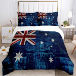 USA UK Riigilipu Digitaalne Pol&uuml;ester Tekikott Voodipesukomplektid Pehme Tekikott ja Padjap&uuml;&uuml;rid Teismelistele &Uuml;hekohaline/Kahekohaline/Queen/King AU Double(180x210cm)