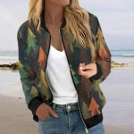 Naistele m&otilde;eldud jakid pikkade varrukatega, kerge lukuga, k&auml;rbitud tr&uuml;kiga &uuml;ler&otilde;ivad vabaaja taskutega tepitud jakid XXL