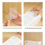 Seinale paigaldatav aluspesu ja pesu organiseerija, aukudeta paigaldatav plastkarp sokkide hoiustamiseks