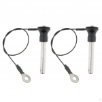 2 Pieces Stainless Steel Pin, Push Button, , Dia 8mm Usable Length 40mm/1.57 inch