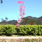 1 tk Creative Bright Color Zakka Butterfly Wind Chimes Ornament Home Room Decor roosa