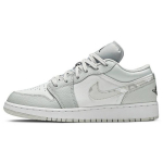 Air Jordan 1 Low SE GS White Camo Laste tossud Photon-Dust Grey-Fog DD3234-100 36