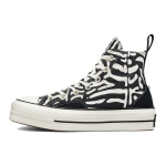 Converse Chuck Taylor All Star Lift Platvorm K&otilde;rged Loomamustriga Naiste Tennised Must Valge A03713C 36.5