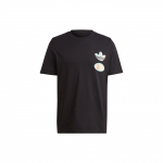 Adidas Originals Trefoil Graafilise Prindiga T-s&auml;rk Multikakiri T&auml;he Logotr&uuml;kiga Spordis&auml;rk L&uuml;hikeste Varrukatega Meeste Topid Must IT8183 S