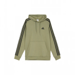 Adidas Essentials Fliisist 3-triibuline kapuutsiga pusa Meeste kapuutsiga pusa Telgiroheline JI6425 M