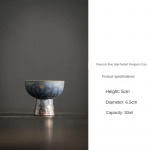 T&uuml;hi Zhai Vana Kivi Savist Pokaal H&otilde;begildiga K&otilde;rge Jalaga Meistertass Pronksglasuur Keraamiline Teekann Teetass &Uuml;ksik Tass Teekauss 30ml