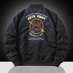 Kevad- ja s&uuml;gisene pommitaja jakk Meeste tikitud pesapallivorm Suures suuruses mantliga t&ouml;&ouml;riistade jope M