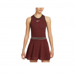 Nike Court Slam Dri-Fit Varrukateta Kleit Naiste Kleidid Tume-Team-Punane Redwood Valge FZ6743619 XL