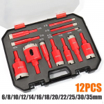 12 tk plaadi augurauad Komplekt Teemant Kerge Marmor Kips DIY Premium S&uuml;damikuga Puuriterade Komplekt