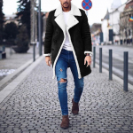 Meeste talvine soe kaelus pehme tuulekindla pehme mantli jaoks M must
