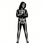 Halloweeni kost&uuml;&uuml;m paroodia skelett bodi cosplay kost&uuml;&uuml;m 150 must