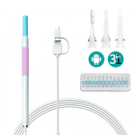 Visuaalne k&otilde;rva endoskoobi kaamera K&otilde;rva endoskoobi lusikakorja puhastust&ouml;&ouml;riistade komplekt 3-&uuml;hes HD puhastusvahend