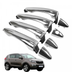 4 tk Kroomitud Uksek&auml;epide V&auml;ljas Eesmine+Tagumine Vasak+Parem Kia Sportage 2011-2016 jaoks