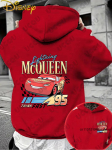 Lightning McQueen auto 95 prindiga meeste puuvillased kapuutsid S&uuml;gis Talv Pikkade varrukatega dressipluus Vabaaja pullover &Uuml;lem&otilde;&otilde;dulised Unisex topid L