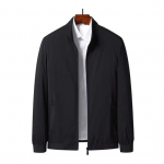 Meeste jakk p&uuml;stkrae pikkade varrukatega lukuga tuulekindel taskutega jakk nutikas temperament meeste pealisr&otilde;ivad M must