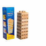 T&auml;ispuidust pusle l&otilde;bus virnastatud k&otilde;rguse torn ehitusklotsid Jenga vanema-lapse interaktiivne lauam&auml;ng pere meelelahutusm&auml;nguasi