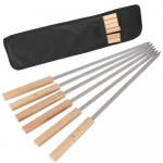 V&auml;lis-BBQ T&ouml;&ouml;riistad 340 Roostevaba Teras BBQ Pikad Varrad Kaasaskantav Roostekindel BBQ Pulk 6 tk Professionaalne Grillimise BBQ Varras BBQ Vardad 42CM