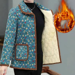 Talvine soe puuvillase polsterdatud jope Talvine lahtine puuvillane mantel Naiste jope S&uuml;gisene emade sametine paks pealisriided Plus Size XXL
