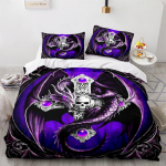 3D kodu voodipesukomplekt Skull Skull tekikott Queen King t&auml;issuuruses Twin Skull Print t&auml;iskasvanutele m&otilde;eldud laste tekikott ja padjakate voodipesu EU Single 135x200cm