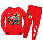 S&uuml;gis Talv Armas Multikas Roblox Laste Pikkade Varrukatega Pikad P&uuml;ksid Magamisriided Prinditud Soe Mugav Komplekt 110 punane