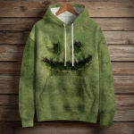 Naiste moes pikkade varrukatega pullover Halloweeni prindiga, kapuutsiga ja taskuga dressipluus XXL