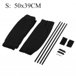 2tk Universaalne auto p&auml;ikesevari k&uuml;ljeakna kardin Automaatne kokkupandav UV-kaitse, must puhtast riidest p&auml;ikesesirmi rulood, mis katavad auto stiili