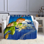 Peter Pan tr&uuml;kitud tekk Laste t&auml;iskasvanute tekk Pehme ja soe voodipesu voodi diivani v&auml;ljas&otilde;idu katteks 30x40in