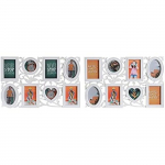 Cadre photo - DKD Home Decor - Standard - Blanc - Verre et polypropyl&egrave;ne - 58 x 2 x 37,5 cm valge