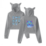 KPop Deemonik&uuml;tid Huntrix Tiigri l&uuml;hikesed topid Kassik&otilde;rvad Pusakampsun Pikkade varrukatega T&uuml;drukute mood Huppari XXL hall