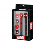 Pack de Stylo Gel Effa&ccedil;able + - Spiderman Peter - Rouge - Taille Unique punane