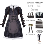 Alice: Madness Returns Kuninglik Teenijat&uuml;druk Cosplay Kost&uuml;&uuml;m - Lolita Halloweeni Kost&uuml;&uuml;m Large gray
