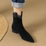 Moodsad Terava Otsaga Naiste Kontsaga Pahkluusaapad 2025 Disainer Elegantne Jalatsimood Suede Chelsea L&uuml;hikesed Saapad Talvine Uus Peo Zapatillas 39 brown