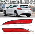 K-Car Tagumine kaitseraua helkurhoiatusvalgusti ribakate riba Volkswageni VW Scirocco R R-Line 2011-2015 1K8945105 jaoks Left black