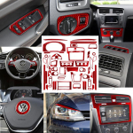 Autotarvikud Volkswagen VW Golf 7 GTI MK7 2014- Auto Styling Interior Carbon Fiber Red Kleebised Type 11