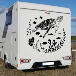 Suur Kilpkonn Meres&otilde;iduk Veoauto Auto Kleebis Decal Reisi Seiklus Telkimiseks RV Matkaauto Karavan Vin&uuml;&uuml;l Dekoratsioon 70cmwidex66cmhigh