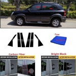 Sobib Hyundai Tucson 2007-2013 s&uuml;sinikkiust must auto akna ukse sammas BC samba posti katte trimmi peegli efektiga arvuti bright black