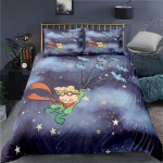 Anime V&auml;ike prints Le Petit Prince Voodipesukomplekt Poistele T&uuml;drukutele Twin Queen Suurus Tekikate Padjap&uuml;&uuml;r Voodi Lastele T&auml;iskasvanutele EU Single(135*200cm)3pcs