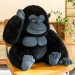 Uus 50cm hiiglaslik pehme m&auml;nguloom ahv gorillanukk pl&uuml;&uuml;sist m&auml;nguasi metsloomadest loomaaialoom must kohev pehme pl&uuml;&uuml;sist m&auml;nguasi laste s&uuml;nnip&auml;evakingitused dekoratsioon about 27cm