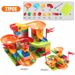 77-308PCS Marble Race Run Big Block &Uuml;hilduv linna ehitusklotsid Lehter Liugklotsid DIY suured klotsid M&auml;nguasjad lastele Kingitus