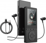Bluetooth MP3 HIFI Muusikam&auml;ngija 64 GB sisem&auml;lu ja 128 GB SD-kaardiga Digitaalne helipleier FM-raadio ja &auml;ratusega Komplektis Ideaalne keele&otilde;ppeks ja Must 5.3 must