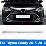 For Toyota Camry 2015 2016 Chrome Front Bumper Lip Trim Body kit Spoiler Diffuser Splitter Protector Accessories Car Styling black