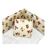 4-osaline v&otilde;revoodi pehmenduste komplekt Pehme padi Beebi v&otilde;revoodi p&otilde;rkeraud Turvaline v&otilde;revoodi vooder Voodipiirde kaitse Paksustatud voodipesu poistele ja t&uuml;drukutele H